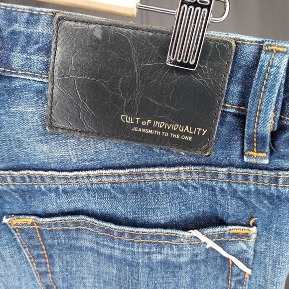 Cult Of Individuality Jean Men 33X30 Greaser Straight Button Fly Japanese Salvag - Picture 7 of 13